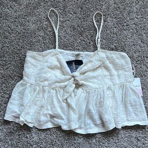 Forever 21 Cream Woven Top